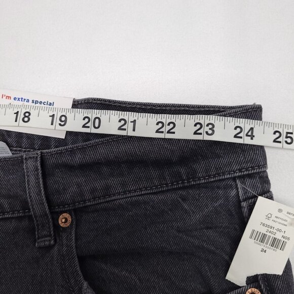 NWT Old Navy Womens High Waisted Button Fly Slouchy Straight Leg Jean Size 24 - Picture 3 of 11